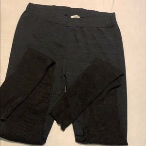 Cotton and polyester leg warmer leggings